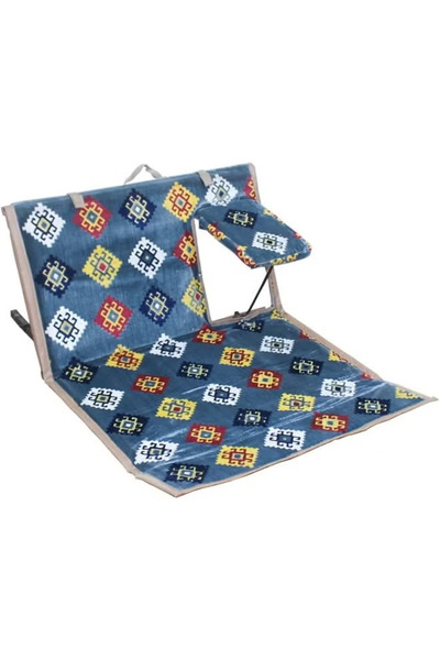 Cady One Foldable floor chair for travel and camping with armrest and adjustable backrest, 75 x 106 cm