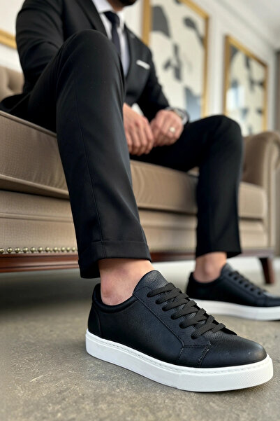 BENERLY حذاء رياضي رجالي برباط وياقة منخفضة، مصنوع من الجلد، ذو جودة عالية وم...