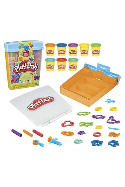Generic Play-Doh Super Kids Accessory Box, 22 Tools + 8 Colors, Animal Stamps & Cutters, Storage Lid, Modeli