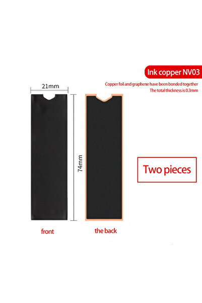 Choice4 مشتت حراري NV03-2pcs FinalCool NV02 Graphene M.2 SSD، تصميم ثنائي الطبقات من الجرافين ورقائق النحاس