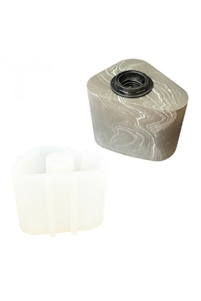 Jesmonite Matriță din silicon 10 cm x 10,8 cm x 13,8 cm - Lampă triunghiulară