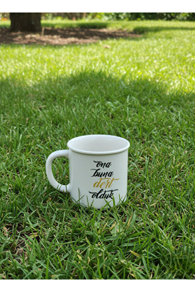 Elista Porcelain Mug with Enamel Lettering and Square Characters 250 ml 9