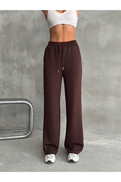 Nordmende بنطال رياضي نسائي من المودال ذو أرجل واسعة وخصر عالٍ