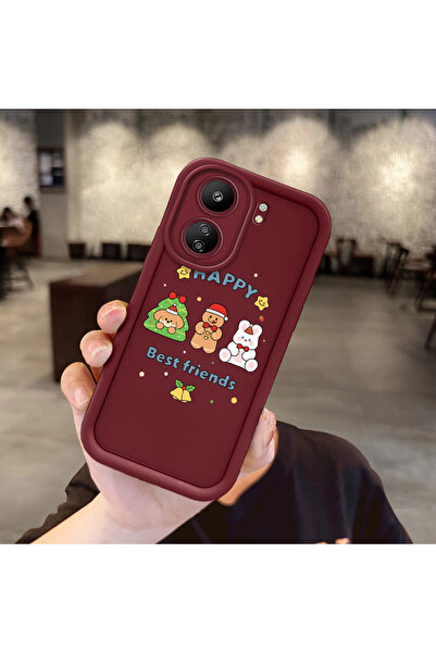 ucuc حافظة مضادة للسقوط من السيليكون باللون العنابي المتوافق مع مهرجان عيد ال...