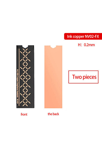 Choice1 مشتت حراري NV02-FX (قطعتان) من FinalCool، مصنوع من الجرافين، M.2 SSD، بتصميم مزدوج الطبقات من الجرافين ورقائق النحاس