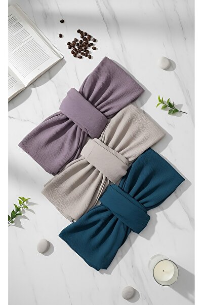 İHRA مجموعة أوشحة ميو كاز المكونة من 3 قطع - حزمة أوشحة بدون حاجة للكي