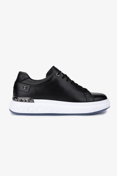 Valmenti Erkek Hakiki Deri Siyah Sneakers & Spor Ayakkabı