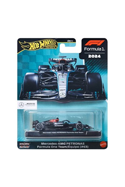 HOT WHEELS Premium Formula 1 2024 Mercedes-AMG Petronas #63 1:64 Diecast Model