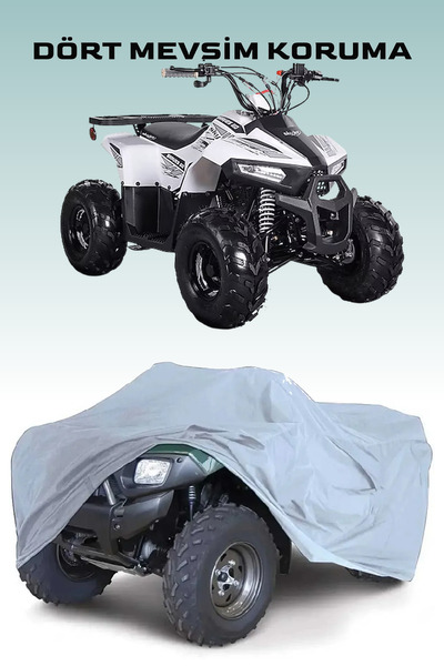 Breen Gri Skyjet Braves 110 ATV Brandası, Su Geçirmez, Kir ve Çamur Önleyici Branda