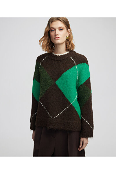İpekyol Baklava desen yünlü triko