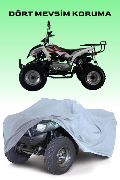 Breen غطاء مونديال فولكان الرمادي للدراجات الرباعية، مقاوم للماء ومضاد للأوسا...