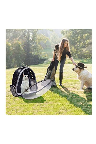 BLOOMING TIME حقيبة ظهر كبسولة للحيوانات الأليفة (رمادية)