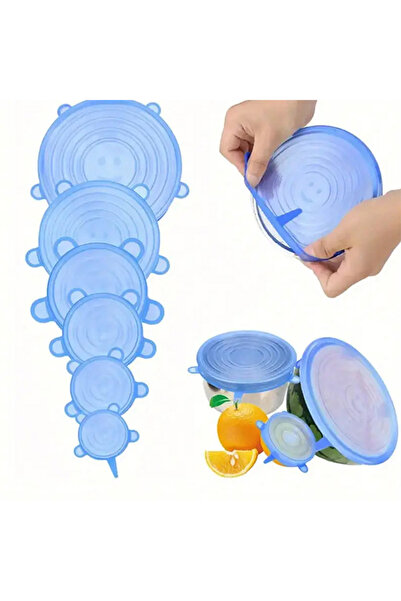 EHOME أغطية سيليكون مرنة - أغطية طعام قابلة لإعادة الاستخدام وسهلة التنظيف بأ...