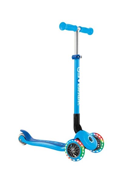 Globber سكوتر بريمو القابل للطي والتعديل للأطفال مع أضواء LED - سكوتر ركل ثلا...