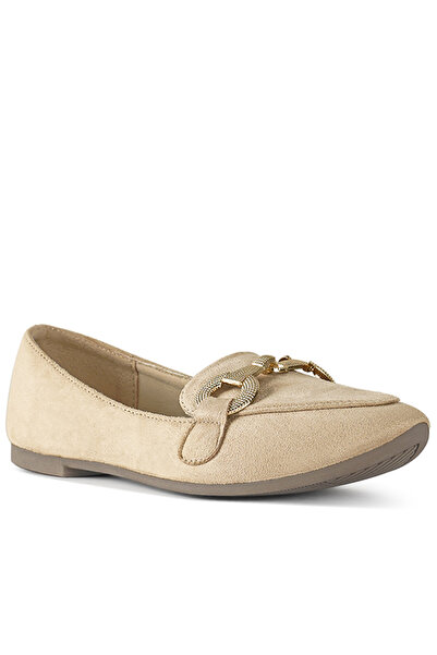 london Rag Women Horsebit Detail Flexible Loafers in Beige