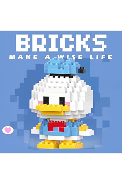 HEY GİDİ GİFT Bricks Donald Duck Mini Bricks 3D Puzzle / Duck Sevimli Figür / Eğlenceli Setler / Hobi+
