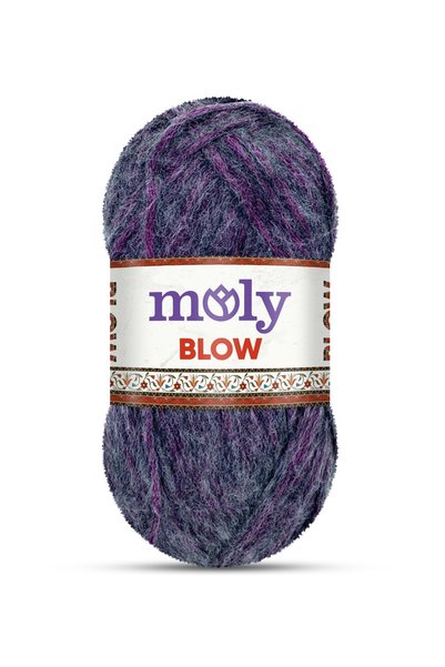 Moly Blow Tüylü Örgü İpi 100gr - [Color No: 127] - Yumuşak Melanj Dokulu Kazak ve Hırka İpi