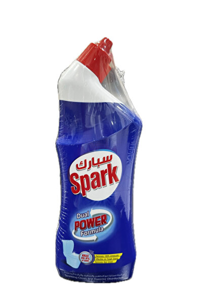 Spark منظف مراحيض قوي لإزالة البقع، حماية من الجراثيم، رائحة منعشة، أزرق (عبوة من قطعتين × 750 مل)