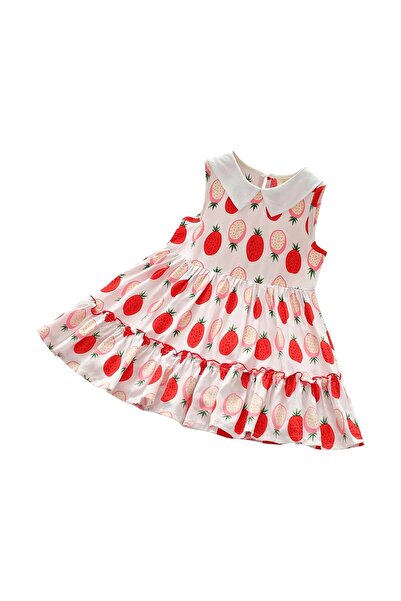 MINIMEAccessories Baby Girls’ Strawberry Print Summer Dress | Cotton | 4‑5 Ye...