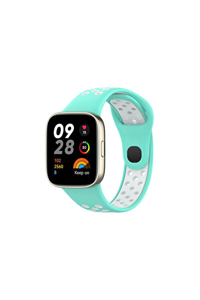 Twin Store Redmi Watch 3 Sport Perforated Strap - Turquoise-White