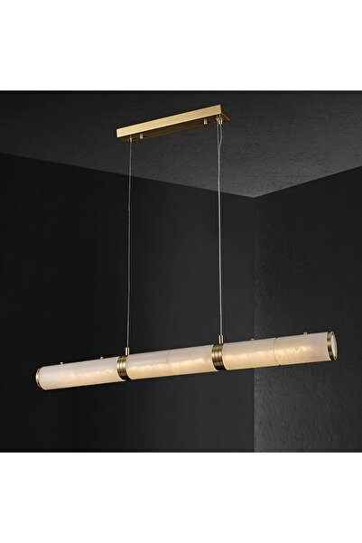 RONİSU AYDINLATMA Conley Mermer Avize – Modern Tasarım, Yüksek Tavan Uyumlu L...