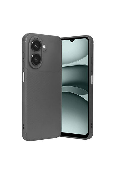 NewFace غطاء سامسونج جالاكسي A07 4G بتركيز تلقائي من الكربون - رمادي