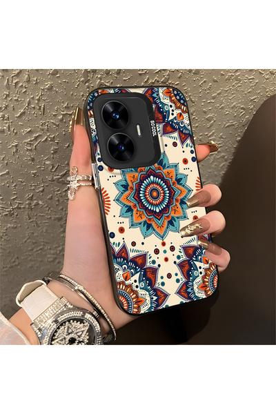 Hontinga حافظة متوافقة مع هاتف Realme C55، حافظة هاتف ذات نمط جميل ومضادة للسقوط