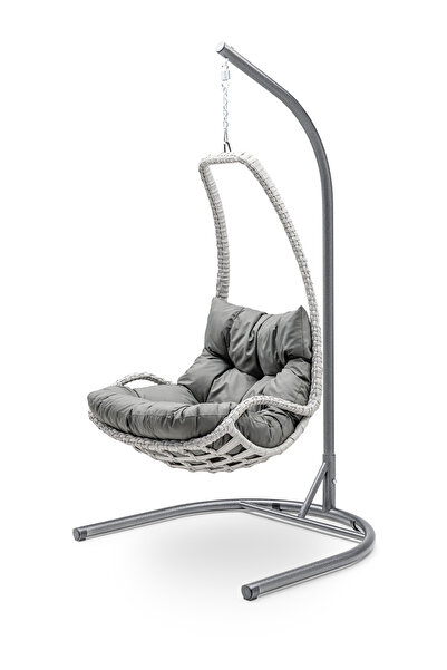 Avanos Tekli Rattan Salıncak Dış Mekan Bahçe Balkon Ve Teras Salıncağı