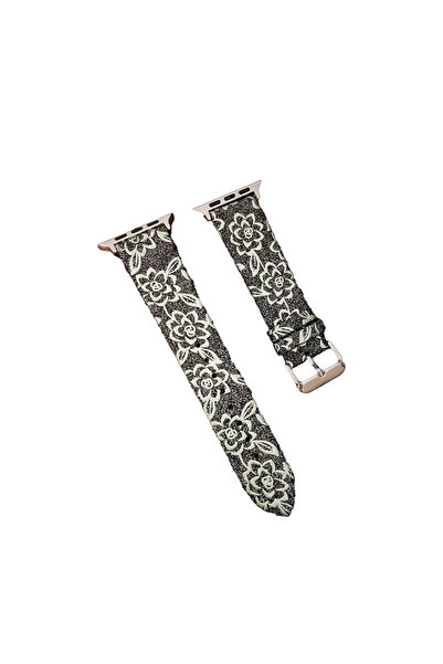 Twin Store Watch 42mm Creeper Patterned Strap - Black