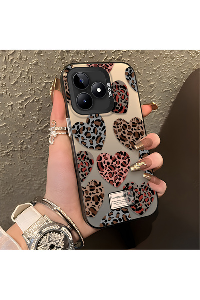 Hontinga حافظة متوافقة مع هاتف Realme Note 50، حافظة هاتف بنمط قلب مضاد للسقوط