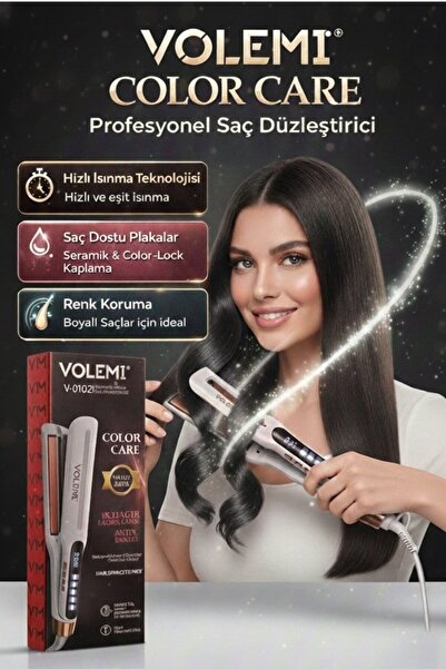 VOLEMİ فوليما ®   V-0103 مكواة احترافية للعناية بالألوان، حماية 5 أضعاف للألو...