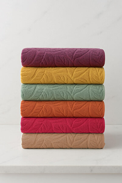 Elif Mira Set de bumbac 100% prosoape colorate pentru mâini și față 6 bucăți ...