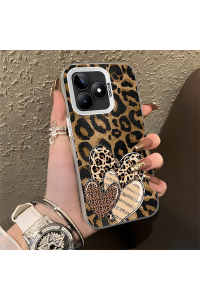 Hontinga حافظة متوافقة مع هاتف Realme Note 50، حافظة هاتف بنمط قلب مضاد للسقوط