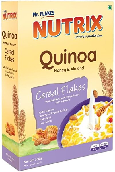 Mr. Flakes رقائق حبوب الكينوا من نوتريكس مع العسل واللوز – 350 غرام