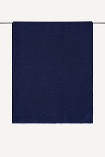 SilkTouch Lacivert Piramit Monogram Desen Mercan Şal