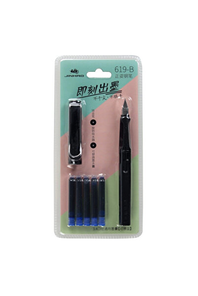 jinhao Dolma Kalem Seti 6 Parça Extra Fine Siyah