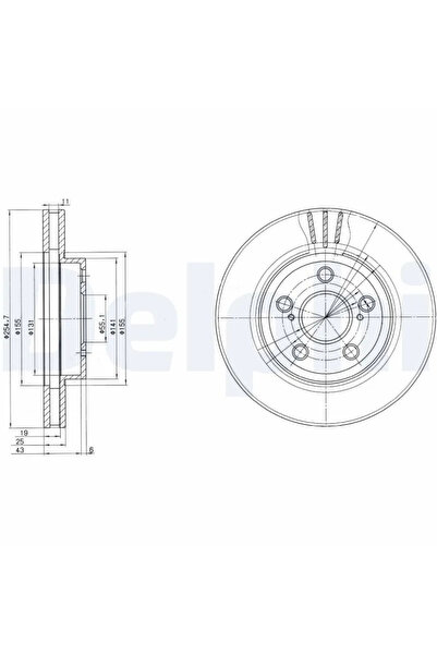 DELPHİ Disc Frana Toyota Caldina/Carina E 6/Celica Cupe