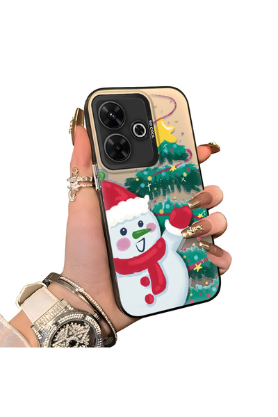 ucuc حافظة سيليكون مضادة للسقوط بنمط ندفة الثلج لعيد الميلاد متوافقة مع هاتف ...