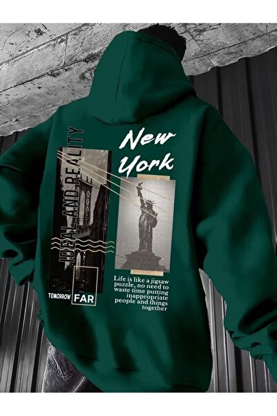 ZEMLİYA Black - Have a Good Mood Every Day Teddy Bear Printed Hoodie Zippered...