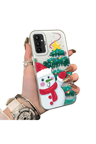 ucuc حافظة سيليكون مضادة للسقوط بنمط ندفة الثلج لعيد الميلاد متوافقة مع هاتف ...