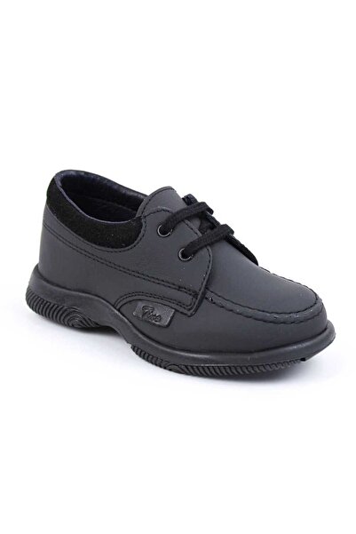 tino Pantofi casual , pentru copii , din piele naturala 3196-NEGRU