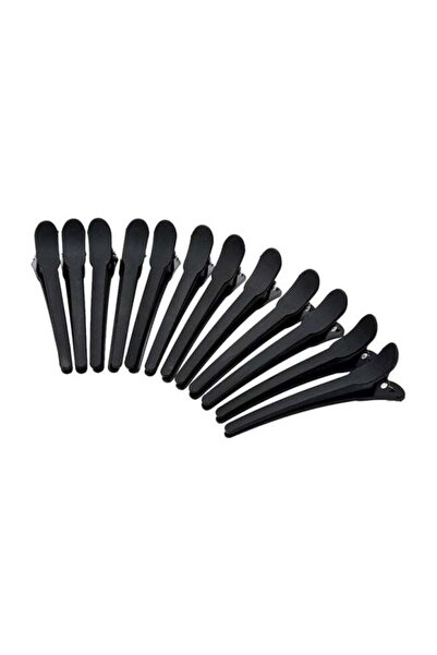 Generic 12-Piece Hair Grip Plastic Clips Set Black