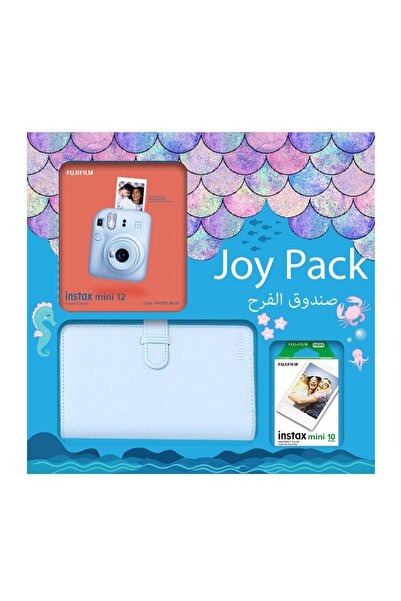 Fujifilm مجموعة كاميرات إنستاكس ميني المكونة من 12 كاميرا (أزرق فاتح)