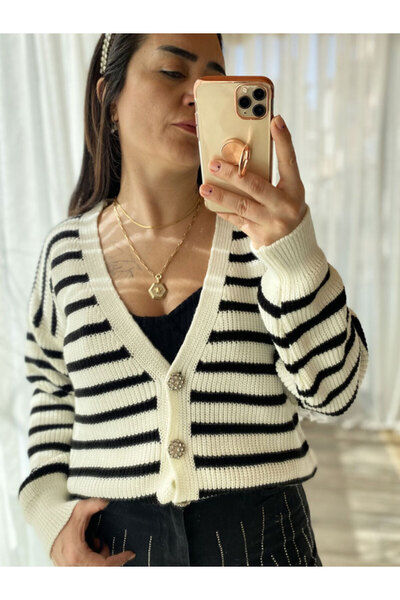 Burcu Özpıranga Hiro Taşlı Triko Hırka