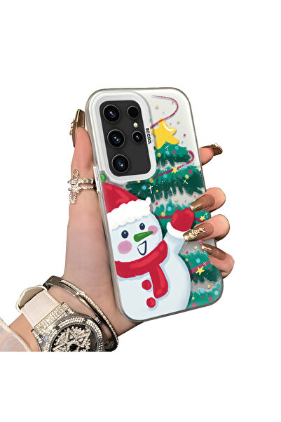 ucuc حافظة سيليكون مضادة للسقوط بنمط ندفة الثلج لعيد الميلاد متوافقة مع هاتف ...