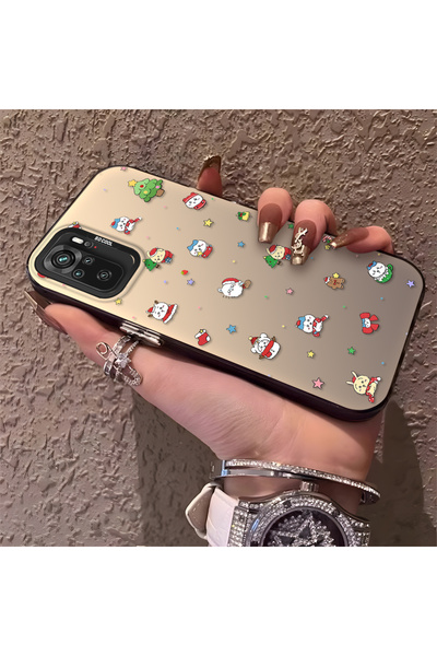 ucuc حافظة سيليكون مضادة للسقوط متوافقة مع نمط سانتا كلوز من Xiaomi Poco M5S