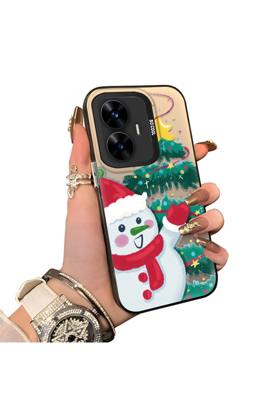 ucuc حافظة سيليكون مضادة للسقوط بنمط ندفة الثلج لعيد الميلاد متوافقة مع هاتف ...