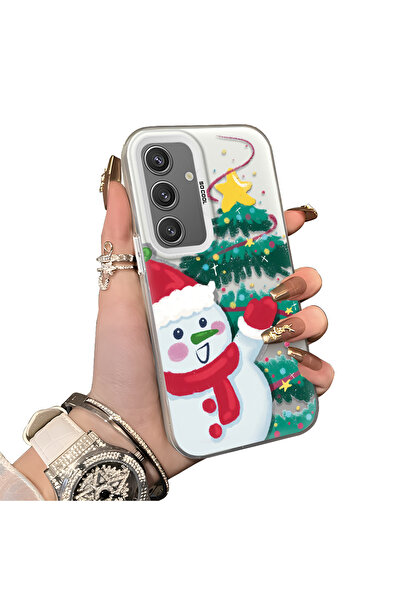 ucuc حافظة سيليكون مضادة للسقوط بنمط ندفة الثلج لعيد الميلاد متوافقة مع هاتف ...