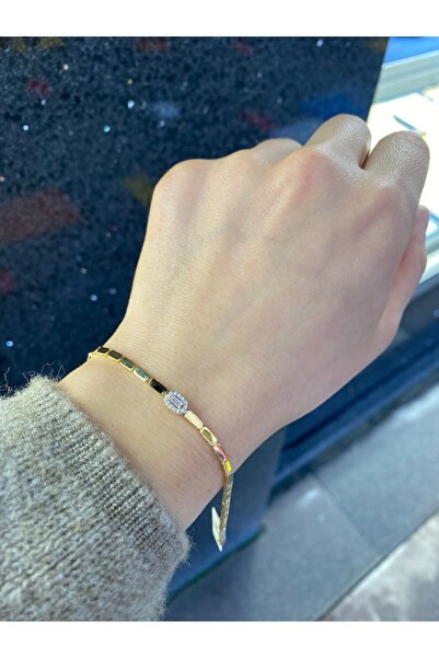 Yazıcıoğlu Kuyumculuk 14 Ayar Baget Taşlı Bileklik