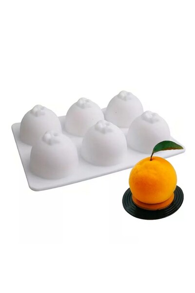 Dharst 6-cavity silicone mold - Orange